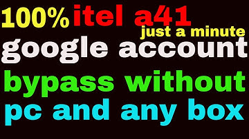 Itel a41 frp lock remove without pc and any box