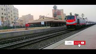 مرور القطار الروسي بالسرعة المقررة من محطه قليوب سكك حديد مصر 2021
