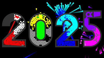 Happy New Year 2025 - The Alphabet 16 Leg Eliminations Marbles Race 03 in Algodoo