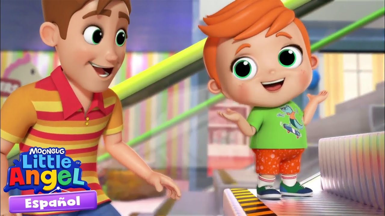 ¡Cuidado en la Escalera Mecánica! | Canciones Infantiles 🎵 Para bebés | Little Angel