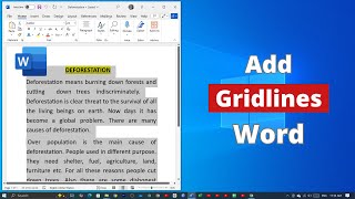 How to Add Gridlines on Microsoft Word