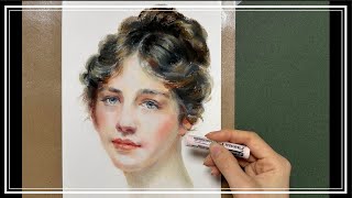 Soft pastel simple portrait drawing for beginners screenshot 2