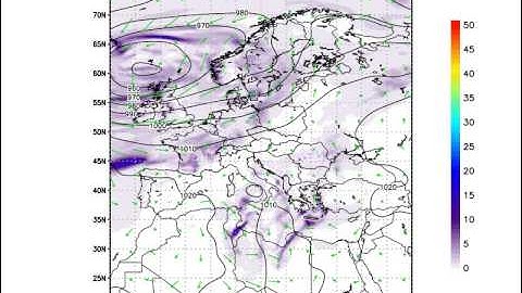 Europe GFS video - weather maps - start 19-02-2015, 00 UTC, weather24x7.eu
