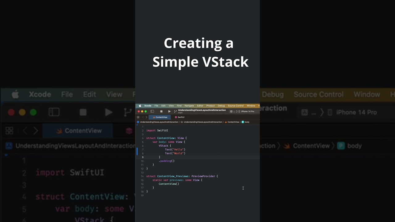 Creating Simple VStack in SwiftUI | Beginners Guide | Shorts