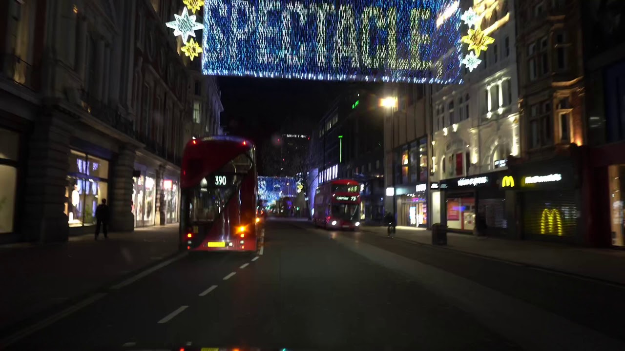 London Christmas lights taxi tour 2020 YouTube