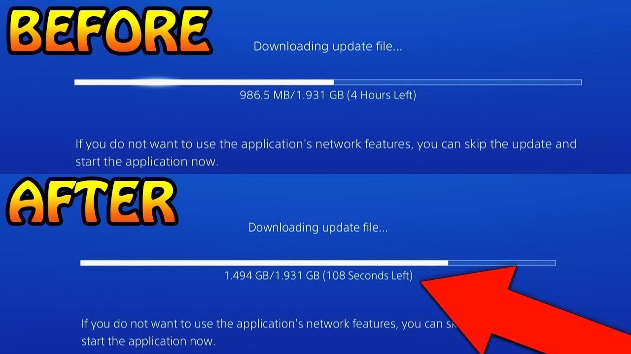 Faster updating. Downloading updates.