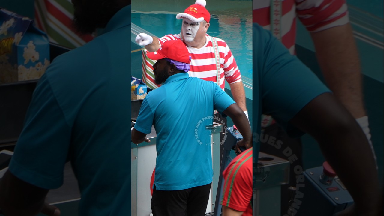 Tom o mímico distraiu o vendedor para pegar um saco de pipocas 🍿😲😮😂🤣 #tomthemime #seaworldmime