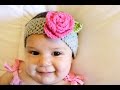 Crochet Glama's Stretchy Rose Headband