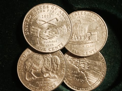 2004-2005 Westward Journey Nickels (Louisiana Purchase/Peace Medal, Keelboat, Buffalo, Ocean In View