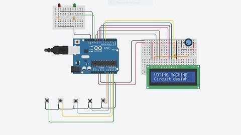 Electronic Voting Machine Using Arduino UNO at Tinkercad | EVM Circuit | Arduino Project
