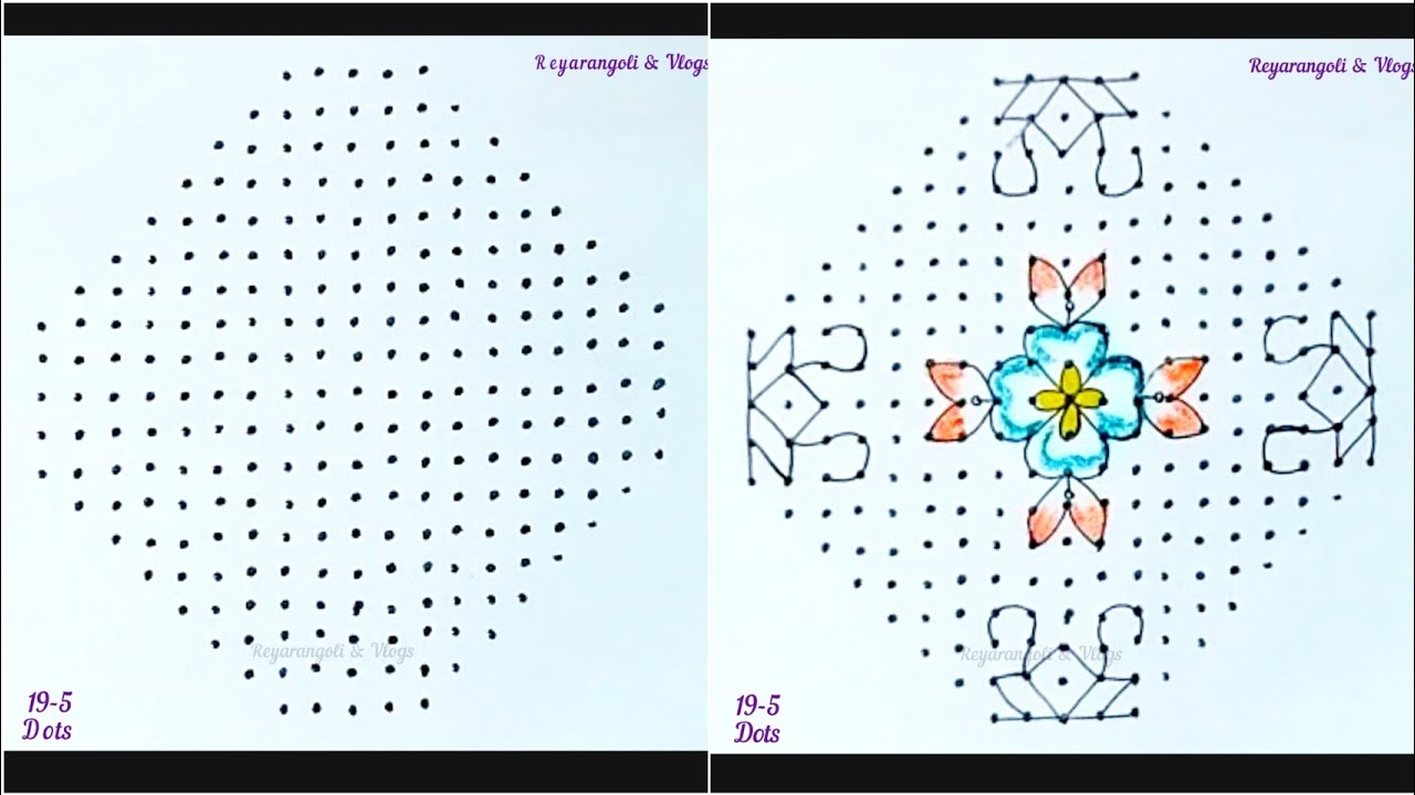 19-5  Dots today's new Sankranti special muggu 🪷 Easykolams 🪷Beautiful rangoli designs 