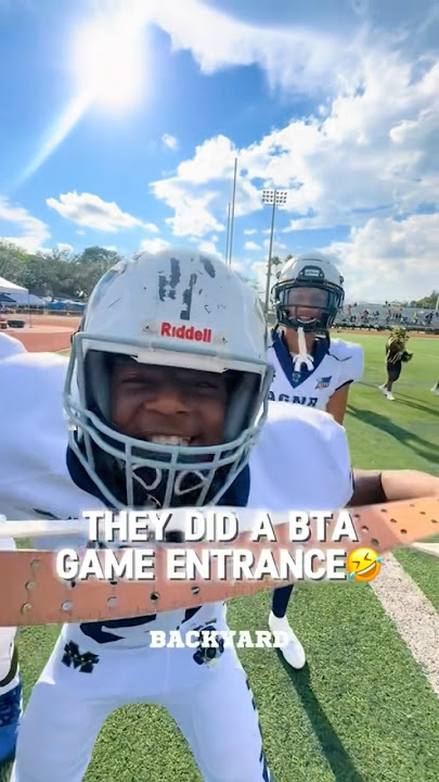 A BTA football entrance is WILD😂 #bta #football #footballhype #hype #celly #footballmemes #memes