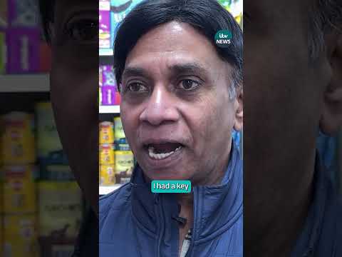 Armed robber trapped in shop by quick-thinking shopkeeper