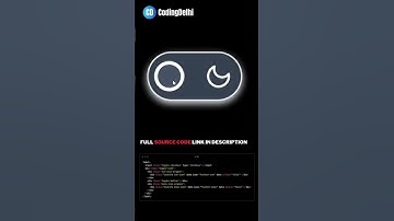 Dark Mode Toggle Button | HTML CSS