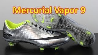 Nike Mercurial Vapor 9 Metallic Silver/Black/Volt - Unboxing + Feet YouTube