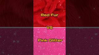 Red fur vs Pink glitter ♥️/???/ dress ?/ nails ?/ heels ? trending viral shorts shortvideo