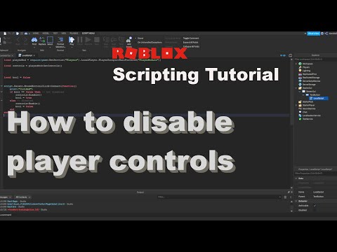 How To Disable Player Controls Roblox Scripting Tutorial Youtube - roblox remove player script