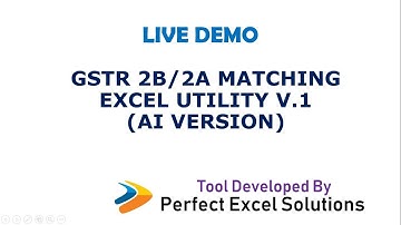 GSTR 2B/2A MATCHING EXCEL UTILITY V.1 (AI VERSION) Live Demo