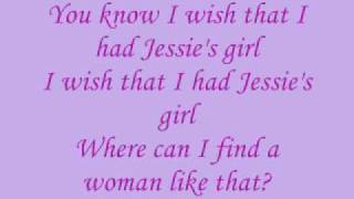Video thumbnail of "Jessie's Girl Lyrics"