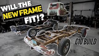 Pt.4 Chevy C10 Build | OUT WITH THE OLD FRAME  IN WITH THE NEW!