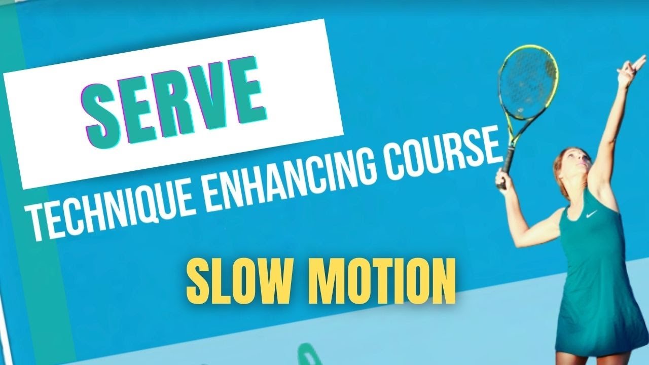 Slow Motion Tennis Serve with Tips- Tennis Technique Course, Week 1