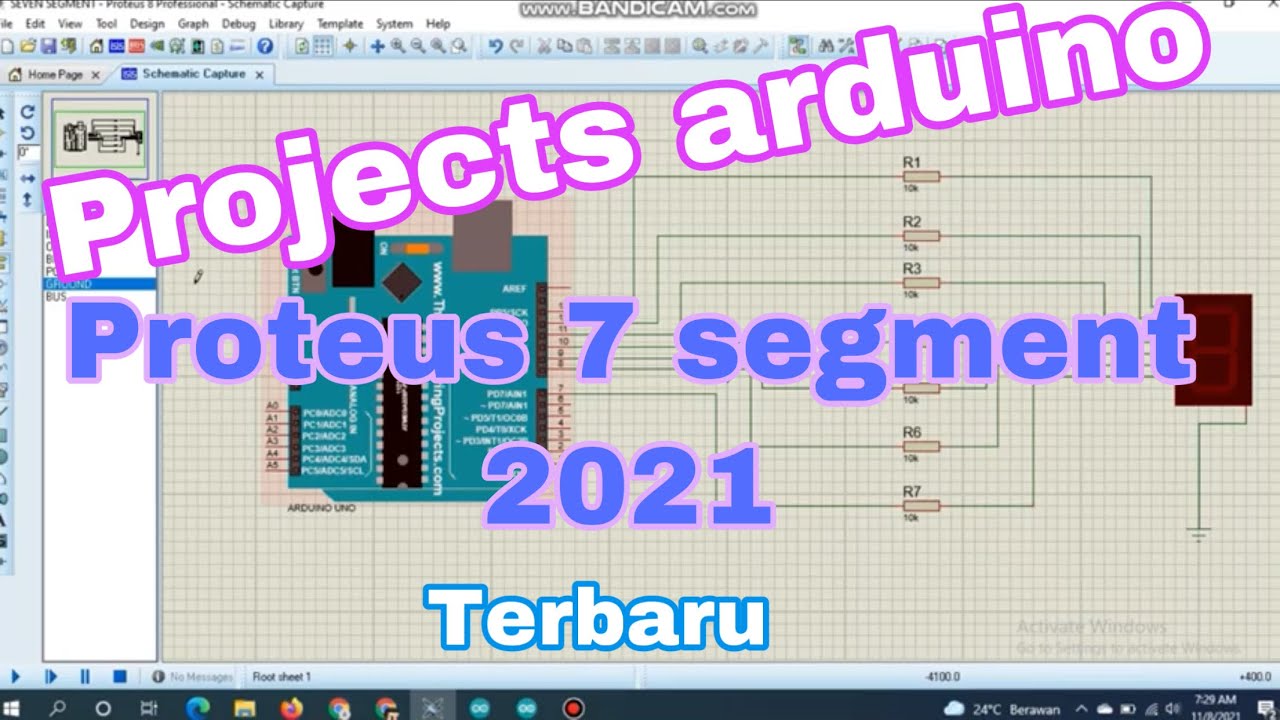 PROJECT ARDUINO PROTEUS 7SEGMENT LENGKAP 2021 - YouTube