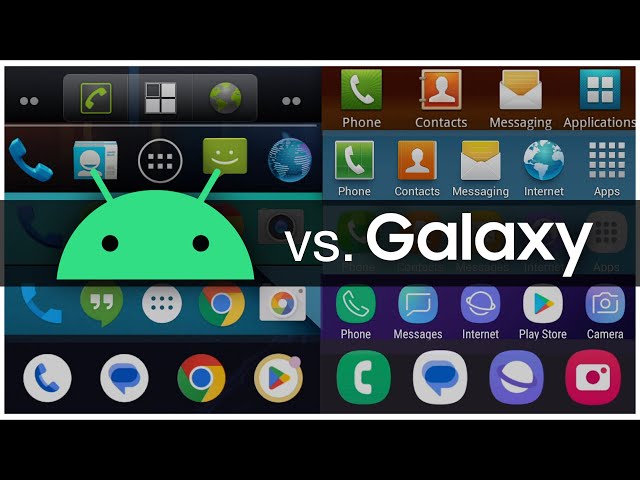 Android Home Screens over the years: Stock vs Samsung! class=