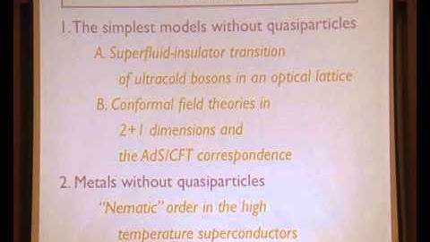 Subir Sachdev - Quantum phase transitions in condensed matter (1)
