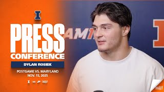 Illinois Football | LB Dylan Rosiek Postgame vs. Maryland 11/15/25