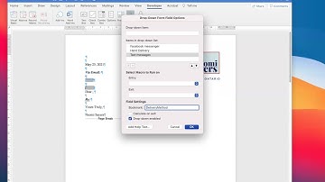 How to create drop down menu lists in Word and other pre-populated features