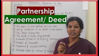 'Partnership Agreement/ Deed' in BOM Subject