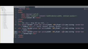 HTML5-CSS3-C2109L: Buổi 8. Các cách sử dụng CSS. Các thuộc tính CSS border, float, box-sizing