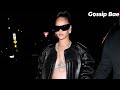 Rihanna is one HOT mama as she rocks leather to dinner in Santa Monica, CA