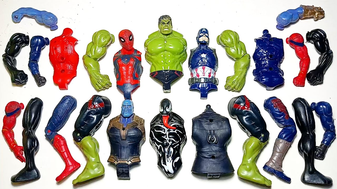 AVENGERS TOYS MARVEL'S, SPIDERMAN VS VENOM VS CAPTAIN AMERICA VS HULK VS THANOS