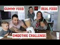 GUMMY FOOD VS REAL FOOD SMOOTHIE CHALLENGE | LAKAP JUNIOR #14