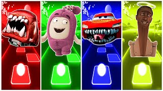 TRAIN EATER 🆚 ODDBODS 🆚 MCQUEEN EATER 🆚 SKIBIDI TOILET | Tiles Hop EDM Rush 🎶