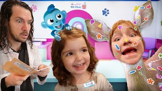 CRAZY ANiMAL HOSPiTAL!!  Adley has Sticker Pox and Navey is a CAT!  Doctor Dad vet routine check up by G for Gaming 1,878,338 views 3 months ago 23 minutes