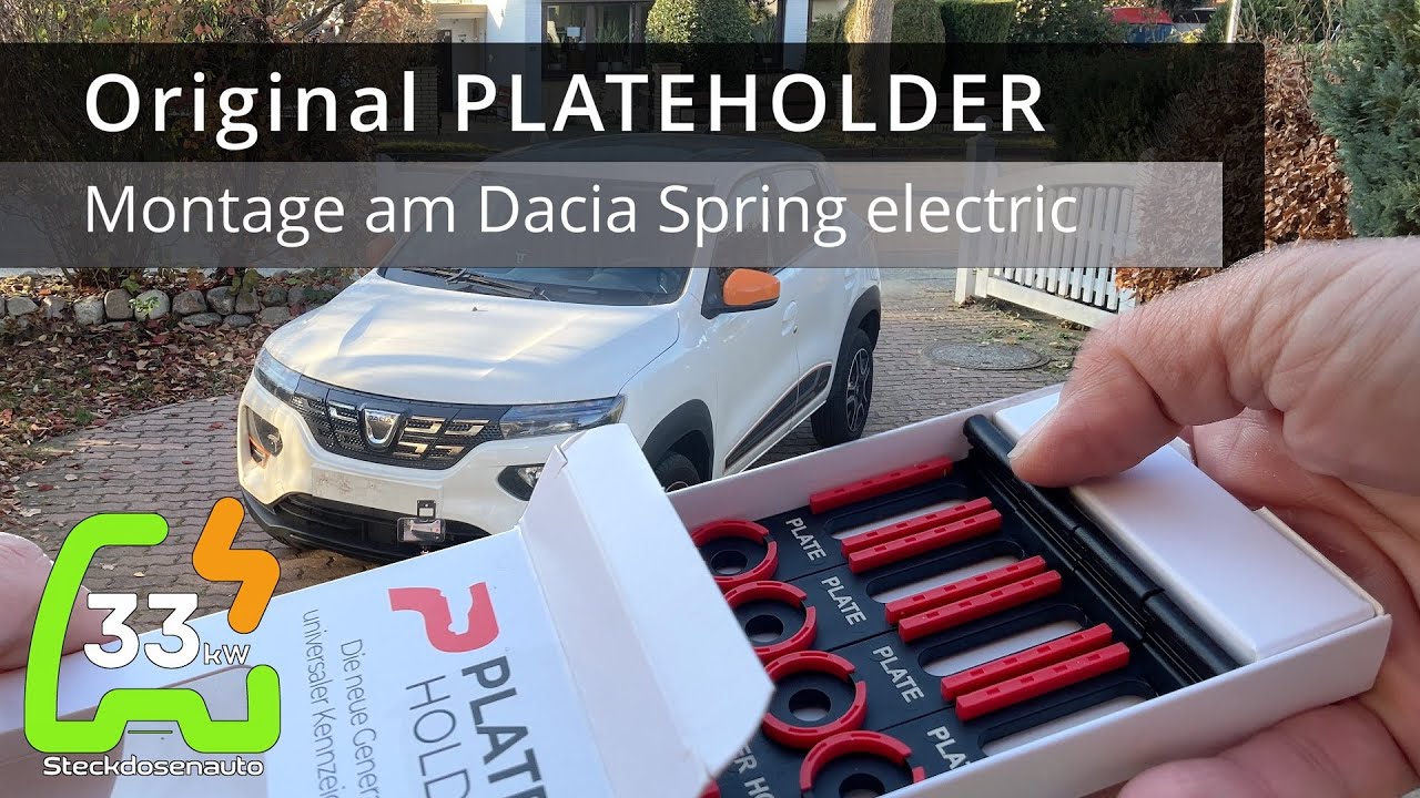 Dacia Spring - Original PLATEHOLDER montiert 