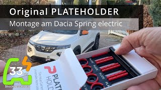 Dacia Spring - Original PLATEHOLDER montiert