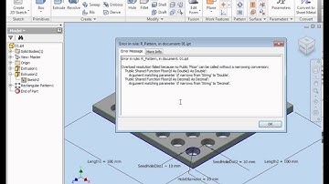 Inventor iLogic Video Tutorial (42) - Exercise part 2 - customize plate size