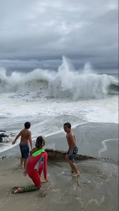 Rogue Wave Washed Them Away! #tsunami #wave #shorts