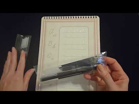 ASMR | Cursive Practice Book Show & Tell (Whisper)