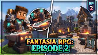 Waccy's Fantasia Minecraft - Master Blacksmithing with Overgeared! | Ep. 2