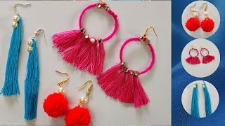 3 Easy Ear Ring Ideas||Easy Jewellery Ideas Malayalam||എളുപ്പത്തിൽ കമ്മലുകൾ ഉണ്ടാക്കിയാലോ ||