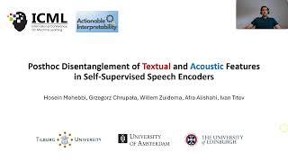 Posthoc Disentanglement of Textual and Acoustic Features in Self-Supervised Speech Encoders | AIW'25