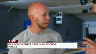 Local bowler sets world record by rolling perfect game in 86 seconds