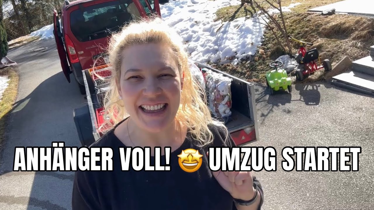 Kofferraum & Anhänger voll! 🚚 Umzug ins neue Haus | Wäscheberge, Lachs kochen & Besuch bei Oma