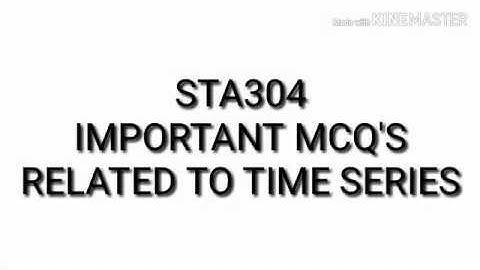 Time Series Solved MCQ