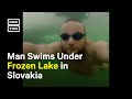 Man Swims Under Frozen Lake For 20 Meters Shorts 