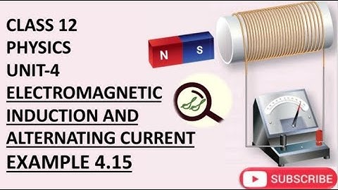 CLASS 12 PHYSICS UNIT-4 ELECTROMAGNETIC INDUCTION AND ALTERNATING CURRENT EXAMPLE 4.15
